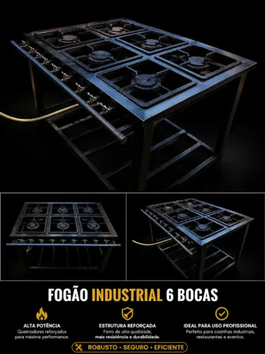 Fogão Industrial 6 bocas