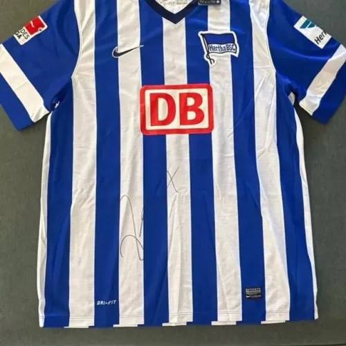 Camisa Hertha Berlim 2013 2014 Nike Autografada Tam GG