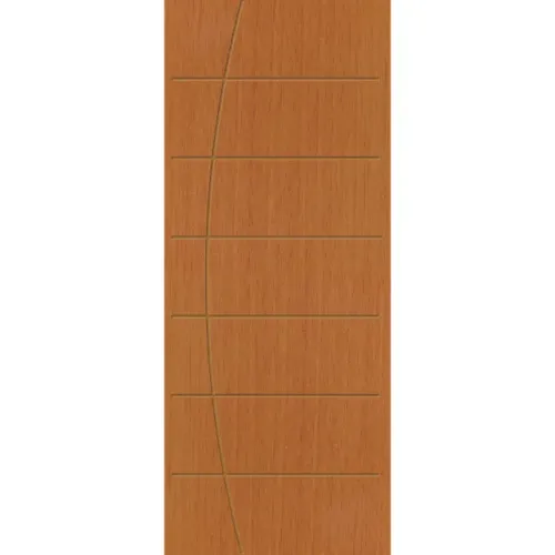Porta De Madeira Frisada Tívoli Eucaplac Nogal Mel 210X80X3,5Cm Eucatex