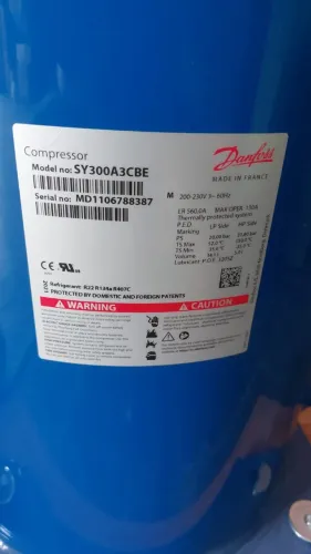 Compressor Scroll 25TR SY300A3CBE Danfoss - 220V Trifásico