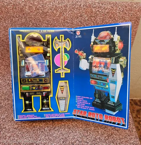 RARIDADE ROBÔ 80! Robô Vintage Star Roto Robot (Na Caixa Original)