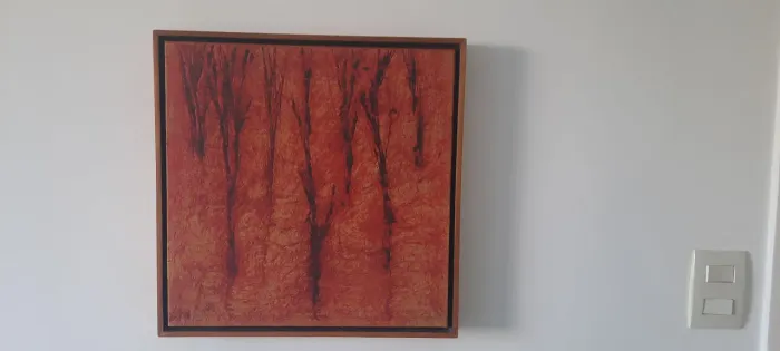 Linda obra de arte,um investimento seguro, acrílica s/tela, medida 40x 40 cm, datado 2003