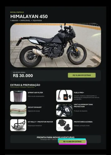 ? ROYAL ENFIELD HIMALAYAN 450 ? À VENDA