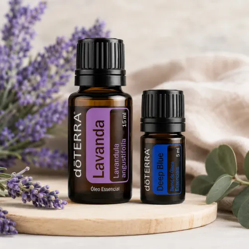 Kit óleos essenciais Dterra Lavanda 15 ml e Deep Blue 5ml