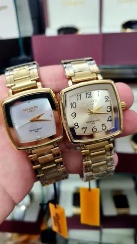 Relógio feminino atlantis gold prova dagua