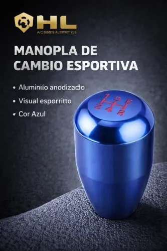 Manopla câmbio esportiva universal 