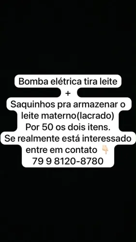 Bomba elétrica tira leite + saquinhos pra armazenar leite materno(lacrado)