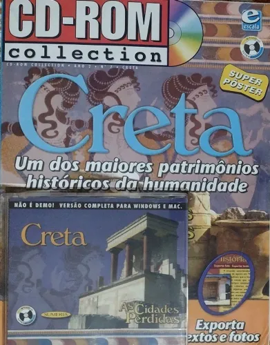 CD-ROM "Creta" As Cidades Perdidas - Editora Europa - Raridade do ano 2000