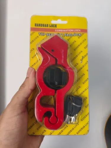 Trava manete moto antifurto tranca universal Alumínio Naval