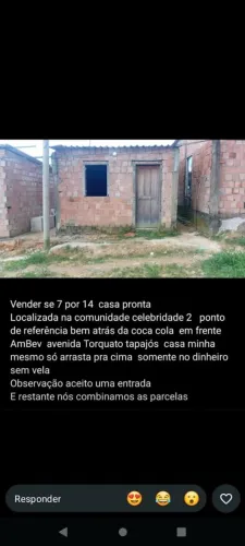Terreno com casa construção