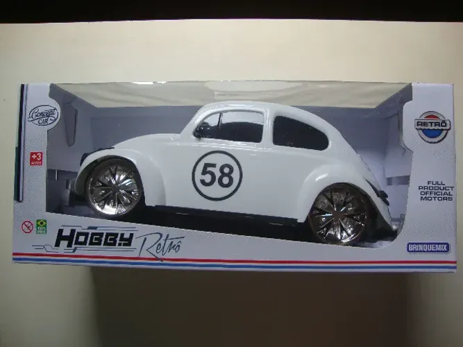 Carrinho Hobby Retro Concept Car 37 cm- Brinquemix Cor Branco - Novo, Lacrado