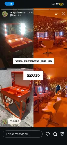 Penteadeira de evento