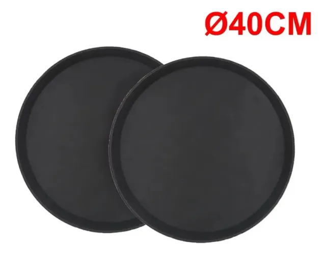 Kit 4 Bandejas Antiderrapante Redonda 40cm Profissional