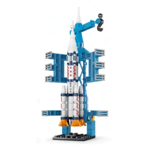 Blocos Montar Lançador Foguete Espacial Ref.8859