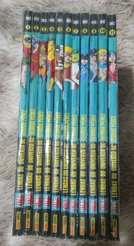 LOTE HQS LENDAS DO UNIVERSO DC OS NOVOS TITÃS FASE DO GEORGE PÉREZ, 11 VOLUMES CAPA CARTÃO