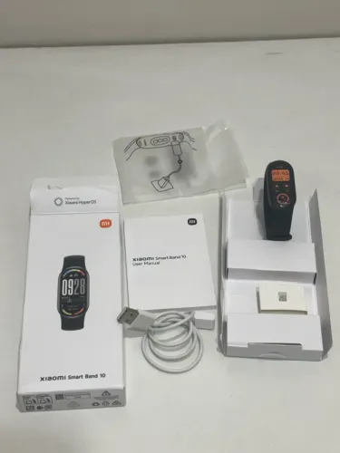 Miband 10, com caixa e acessórios