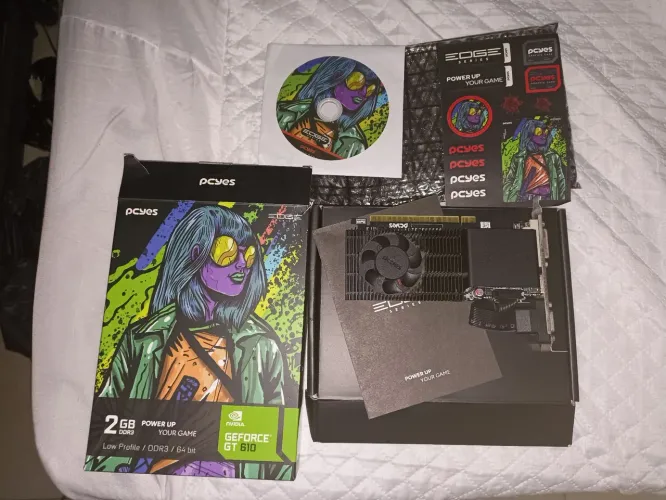 Placa de vídeo NVIDIA GEFORCE GT 610 2 ram, funcionando 
