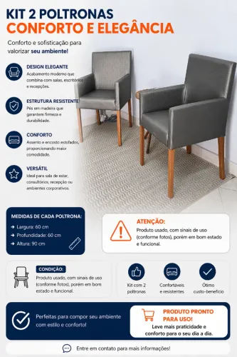 KIT 2 POLTRONAS