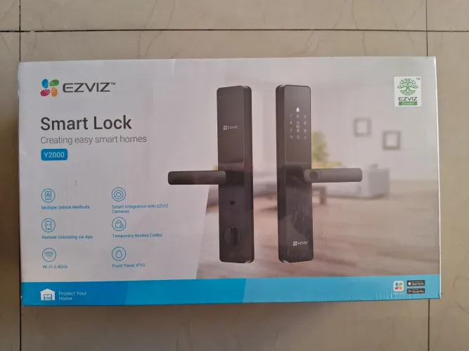 Fechadura Digital Y2000 EZVIZ Wi-Fi com Biometria, Tag e Senha | IP65