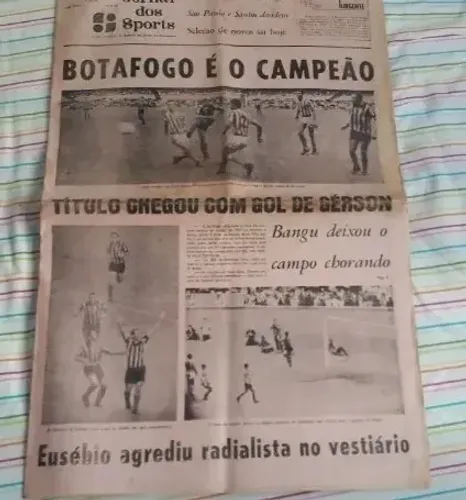Jornal Dos Sports Botafogo Campeão Carioca 1967