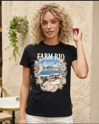 FARM T-Shirt Original Novo Com Etiqueta Tamanhos P M e G