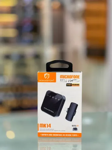 MICROFONE SEM FIO COM BOLA DE PELO A PROVA DE VENTO
