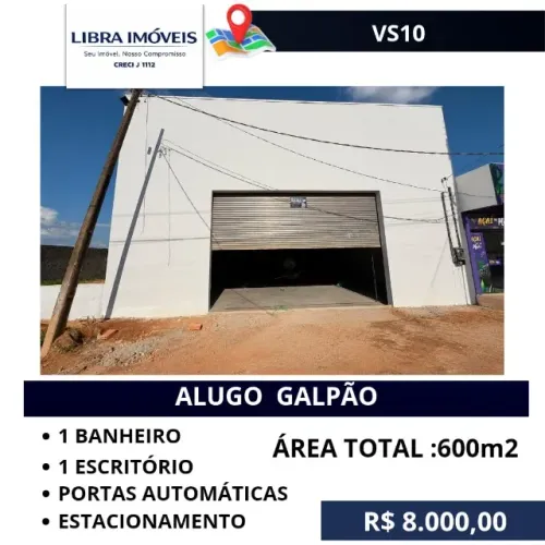 IMOBILIÁRIA LIBRA IMÓVEIS ALUGA GALPÃO