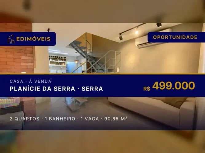 Linda Casa 2 quartos em Planície da Serra, com quintal privativo e lazer