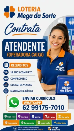 Vaga Operadora de Caixa( Loteria)