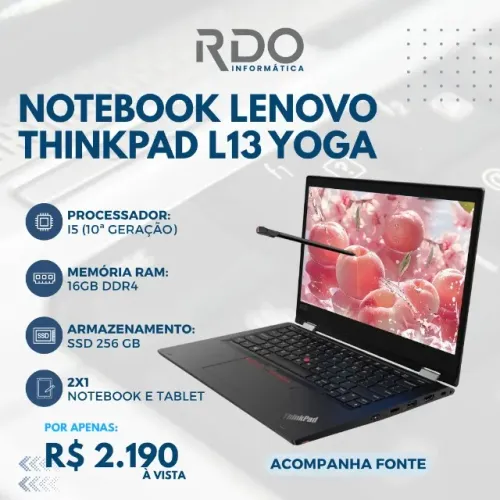 Notebook TouchScreen Lenovo ThinkPad L13 YOGA I5 10A 16GB DDR4