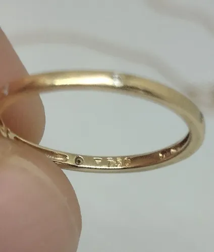 Aliança vivara, ouro 18k e diamantes, aro 14,5