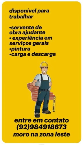Disponível para trabalhar