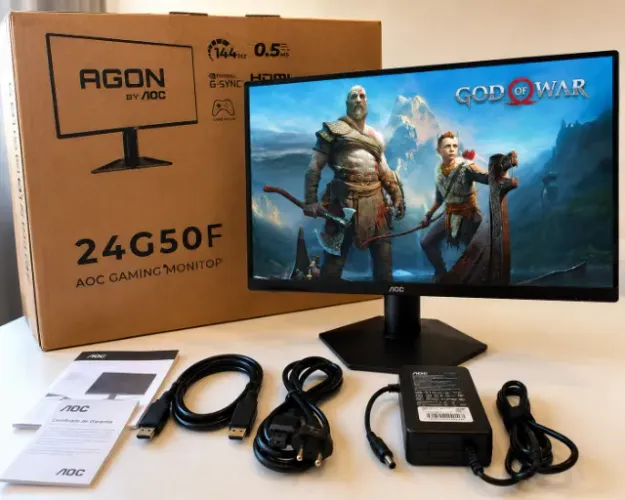 Monitor AOC Agon 24" 144Hz IPS - Novo, Garantia - 1080p, G-Sync, HDR10 - 24G50F