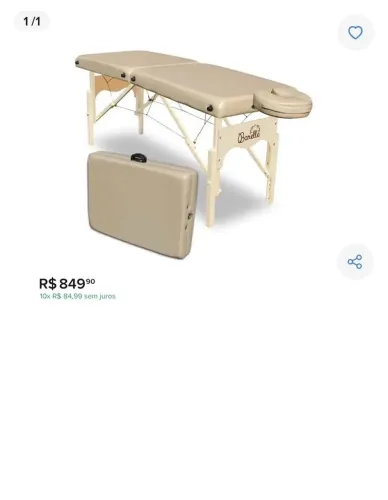 Maca Para Massagem Portátil Profissional 180x80 De Largura
