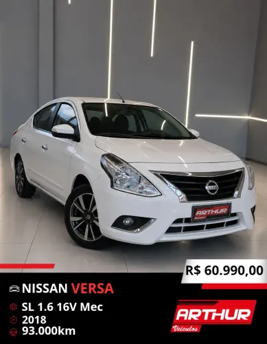 Nissan Versa SL 1.6 16V Flex Fuel 4P Mec. 2018