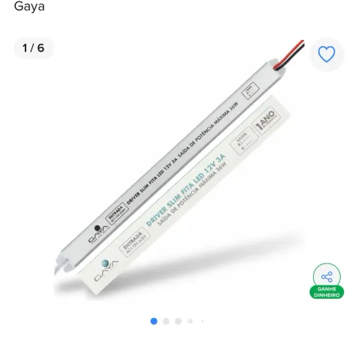 Driver slim fita Led 12v 3a