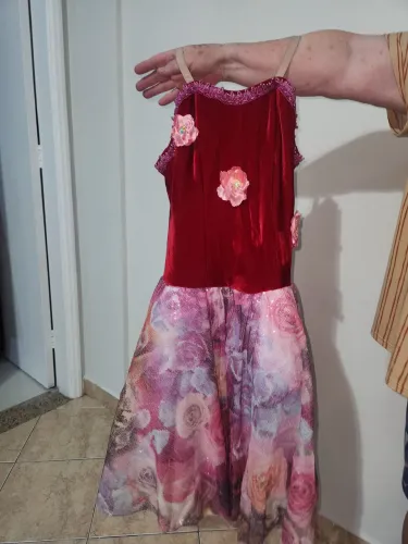 Vestido Ballet Vermelho Roupa Infantil