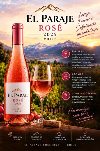 Vinho El Paraje Rosé 2025 (Chile)