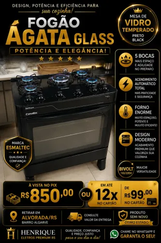 Fogão Smaltec 5 bocas tudo funcionando perfeitamente.