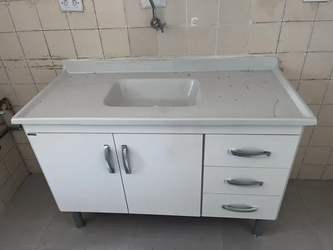 Pia Nova Cozinha com Gabinete