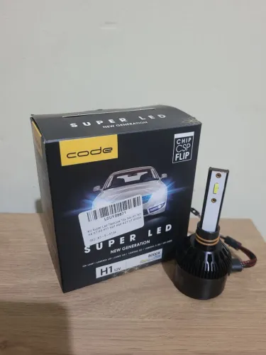 Kit Super LED H1 12V 8000K CSP Flip - Alta Potência para Faróis Automotivos