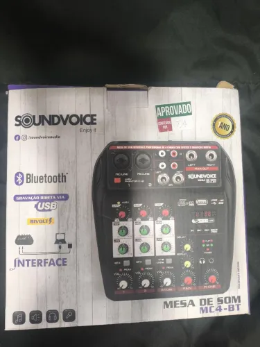 Mesa de Som Soundvoice Enjoy MC4 - BT