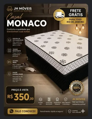 CAMA BOX CASAL MONACO PRONTA ENTREGA !!