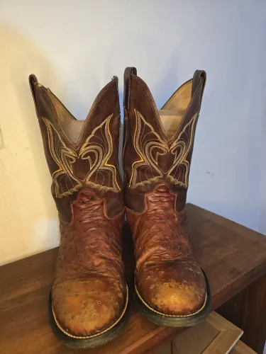 Bota texana Couro de Avestruz N° 45