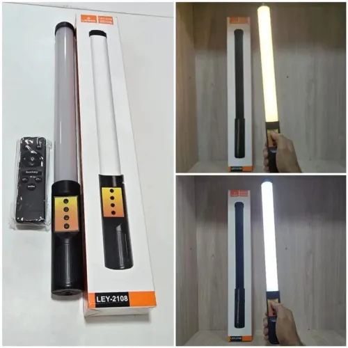 Bastão de Luz LED LEY-2109 ? Branco Quente/Frio ? Recarregável ? Com Controle Remoto
