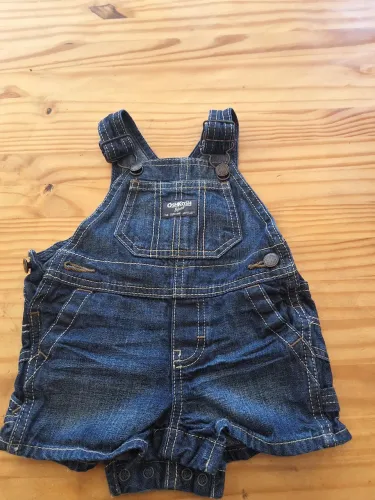 Macaquino jardineira jeans para bebês de 6 meses tipo carter's importado