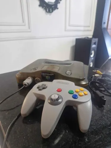 Nintendo 64 transparente 1 controle completo sem jogo sem trocasNAO ENVIO!!!!