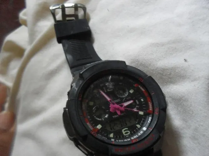 Relogio Casio G-Shock Multi Band Touch Solar Alarme Cronometro Pulseira de Borracha