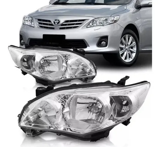 Par Farol Cromado Toyota Corolla 2012 2013 2014