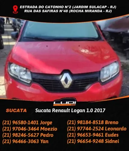 Sucata Renault Logan 1.0 2017